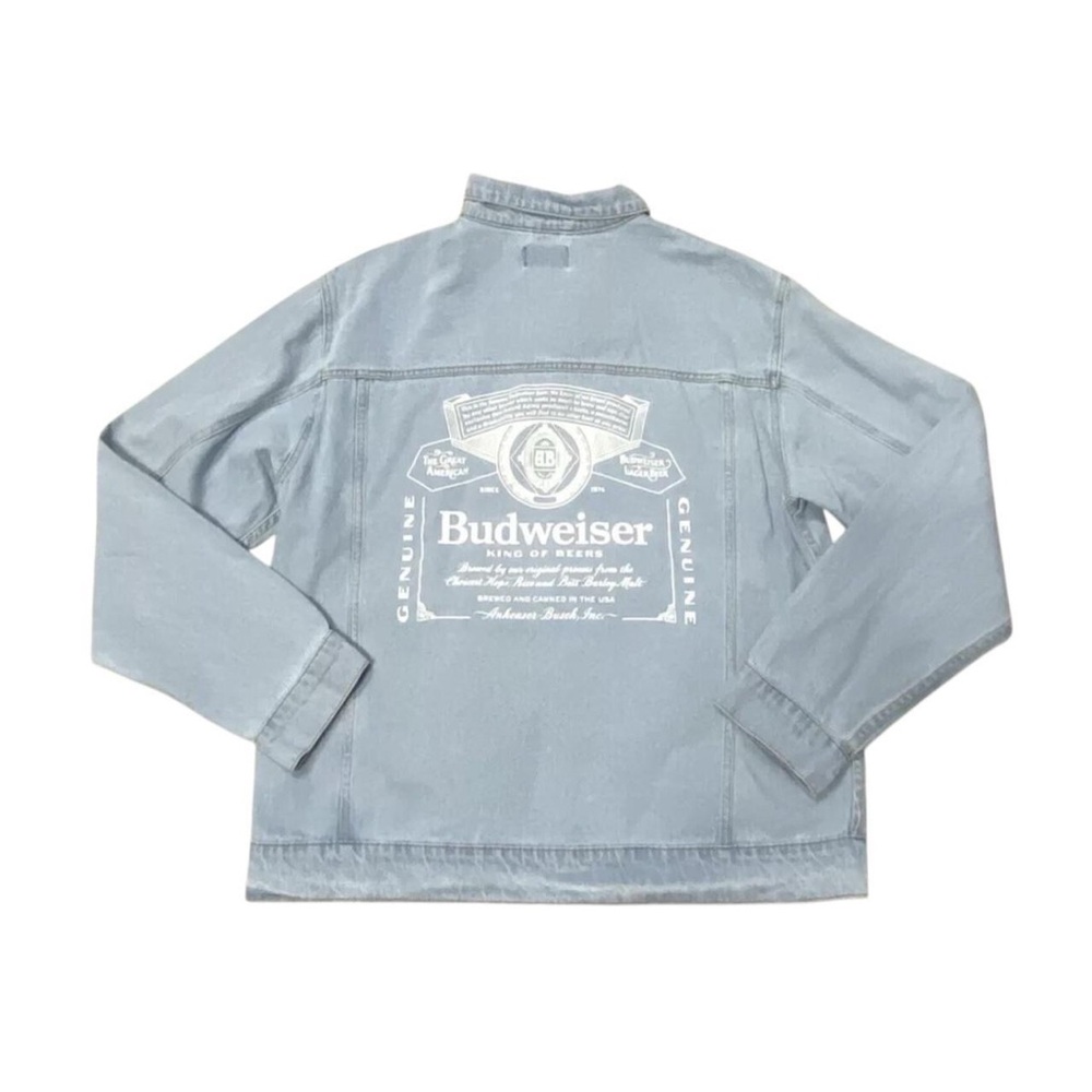 Blue denim Budweiser jacket #streetwear